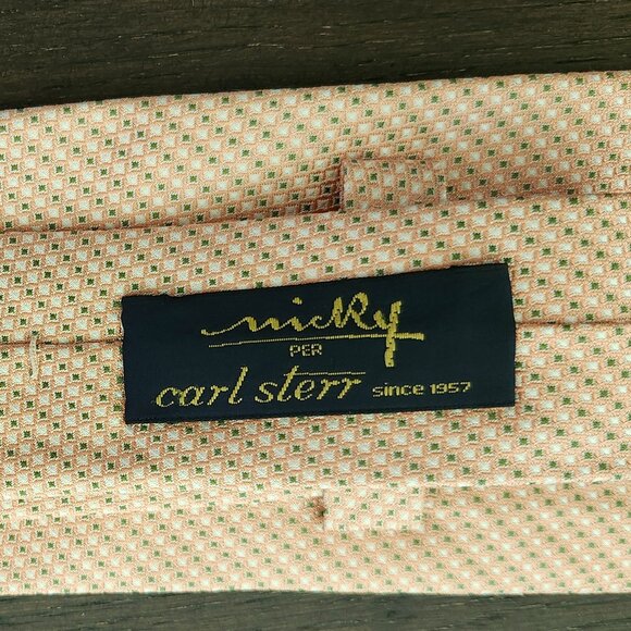 CARL STERR - MICKY Necktie Microdot Light Sherbert Orange - Picture 4 of 5
